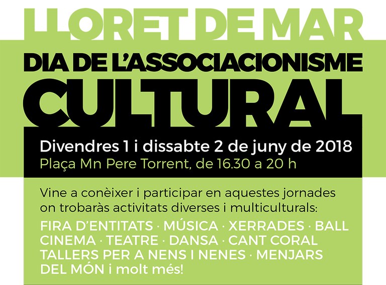 Aquest cap de setmana Lloret celebra el dia de l’associacionisme cultural