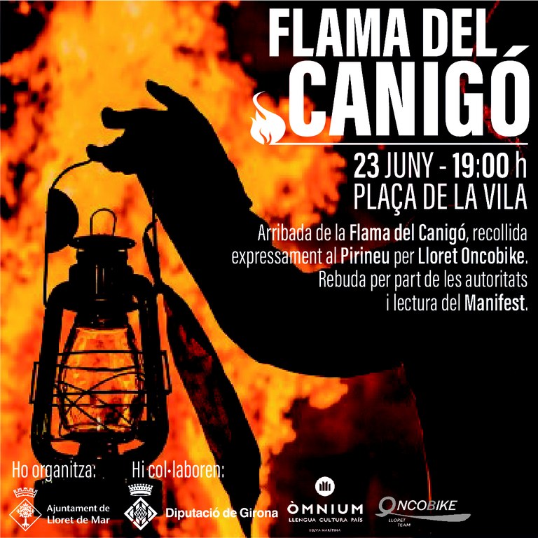 Arribada de la Flama del Canigó a Lloret