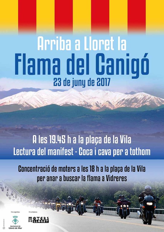 Els moters de Lloret faran arribar un any més la Flama del Canigó