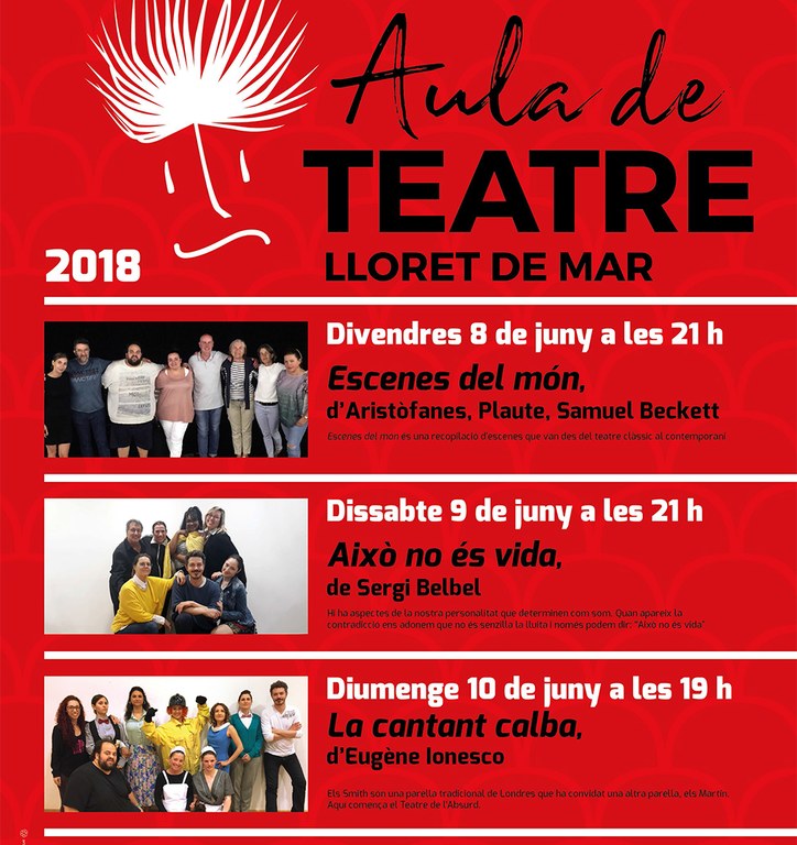 L’Aula Municipal de Teatre d’adults fa les representacions de final de curs aquest cap de setmana