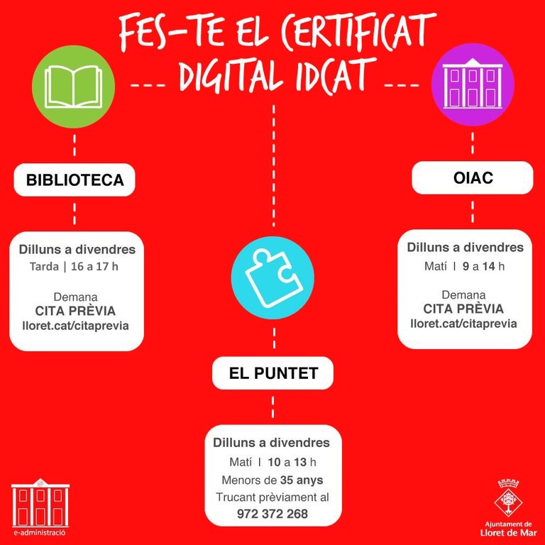 La Biblioteca i El Puntet, nous espais municipals on obtenir l’IdCat