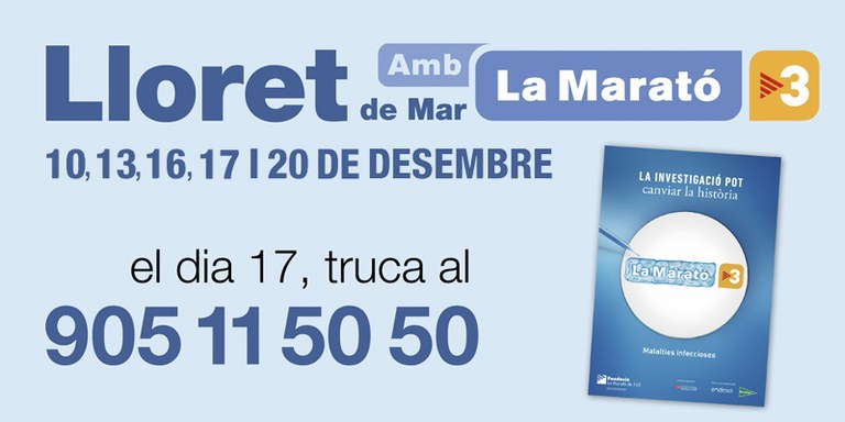 Lloret se suma a La Marató de TV3 amb diverses activitats