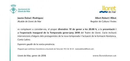 Presentació de la nova temporada del Teatre de Lloret 