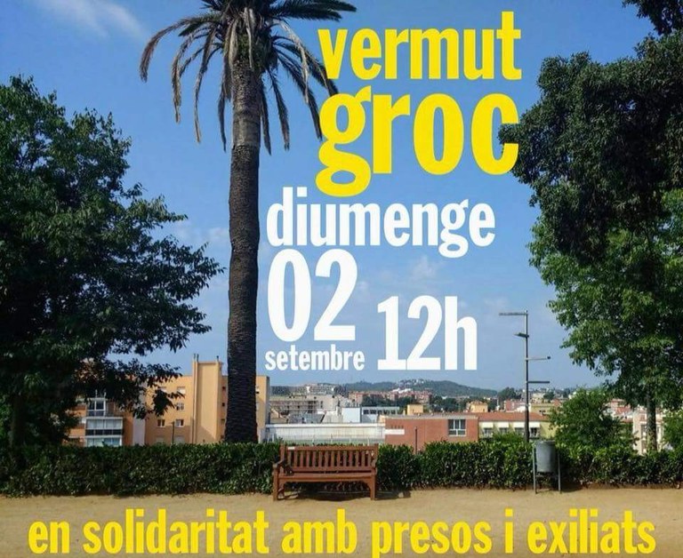 Vermut groc organitzat per la Plataforma per la Pau