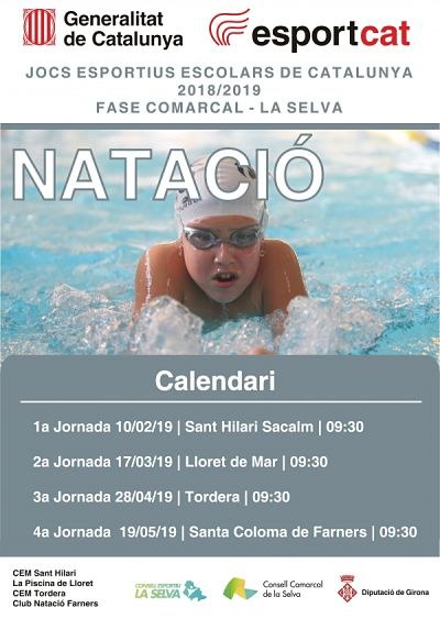 Jocs Esportius Escolars de Catalunya Fase Comarcal Natació