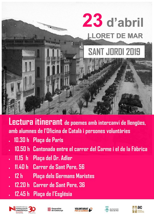 Per Sant Jordi, lectura de poemes amb intercanvi de llengües itinerant