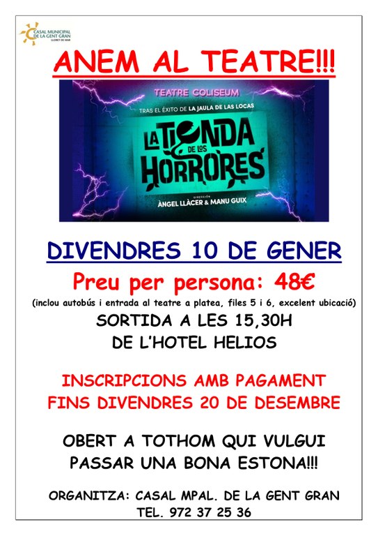 ANEM AL TEATRE! LA TIENDA DE LOS HORRORES