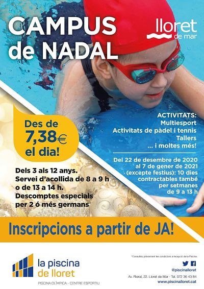 Campus Esportiu Infantil i Júnior de Nadal a la Piscina de Lloret