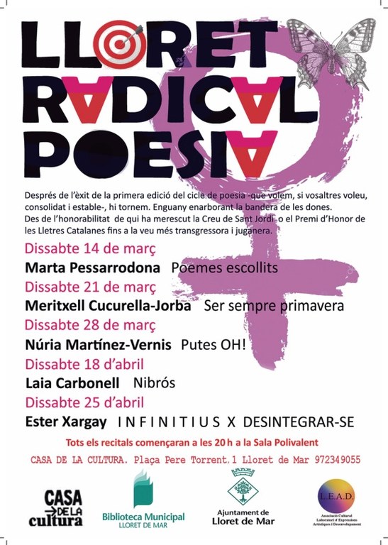 Lloret Radical Poesia. 'Ser sempre primavera' amb Meritxell Cucurella-Jorba (cancel·lat)