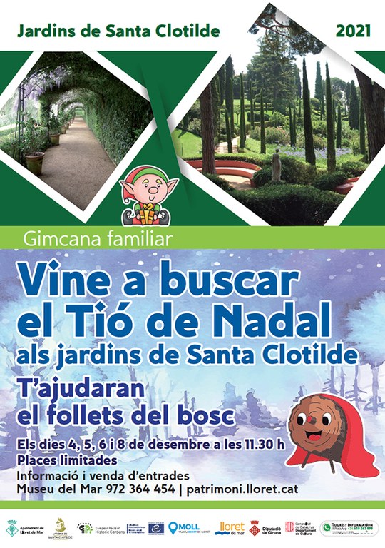 Vine a buscar el Tió als Jardins de Santa Clotilde