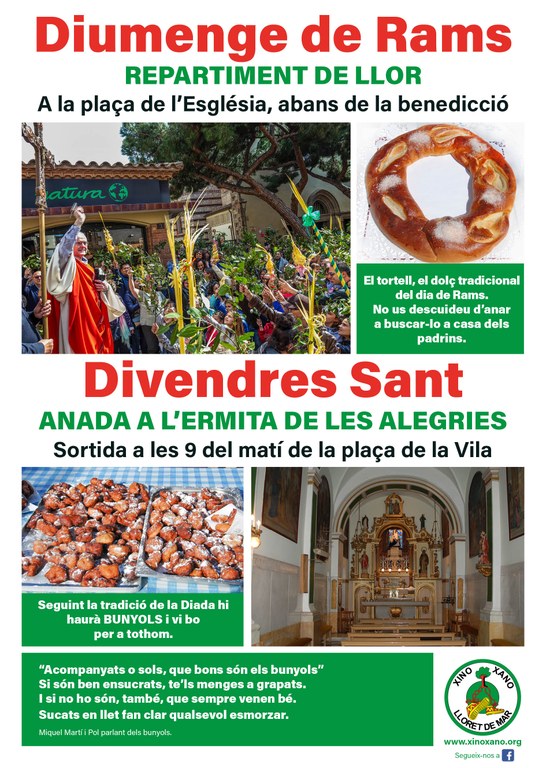 Divendres Sant. Caminada a l'Ermita de les Alegries i Bunyolada Popular 