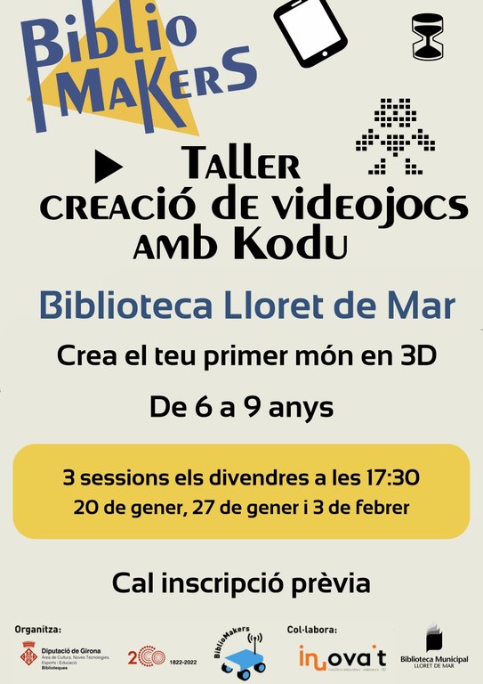 Taller bibliomakers.  Crea el teu primer món en 3D