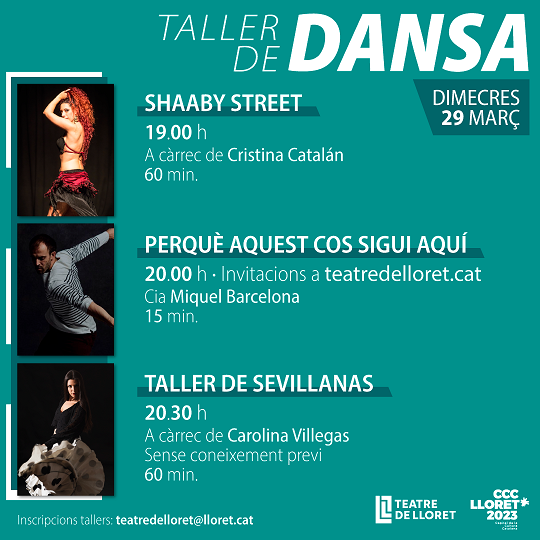 Tallers de dansa al  Teatre a càrrec de  Cristina Catalán i  Carolina Villegas 