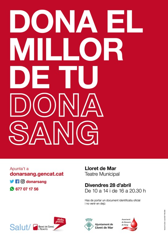 Dona el millor de tu dona sang