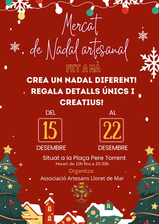 Mercat de Nadal artesanal fet a mà