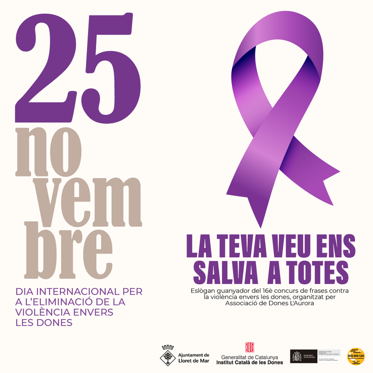 Actes de celebració del 25N: Dia Internacional per l’Erradicació de la Violència vers les Dones