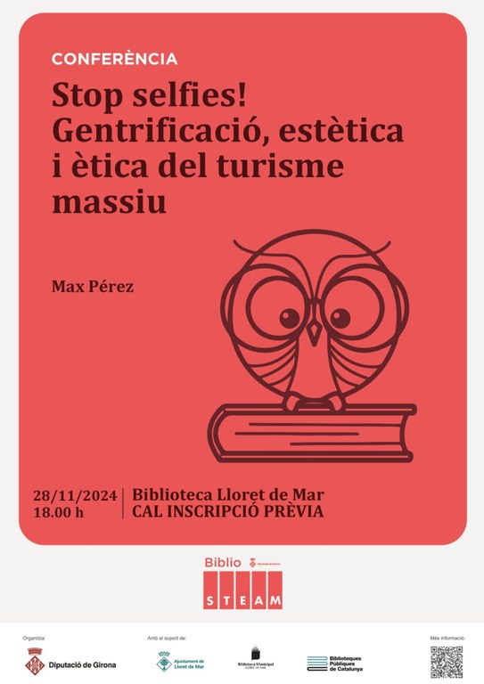 Conferència Filosòfica - Stop selfies! Gentrificació, estètica i ètica del turisme massiu