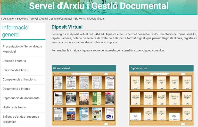 Els registres i padrons d'habitants ja estan disponibles al Dipòsit Virtual