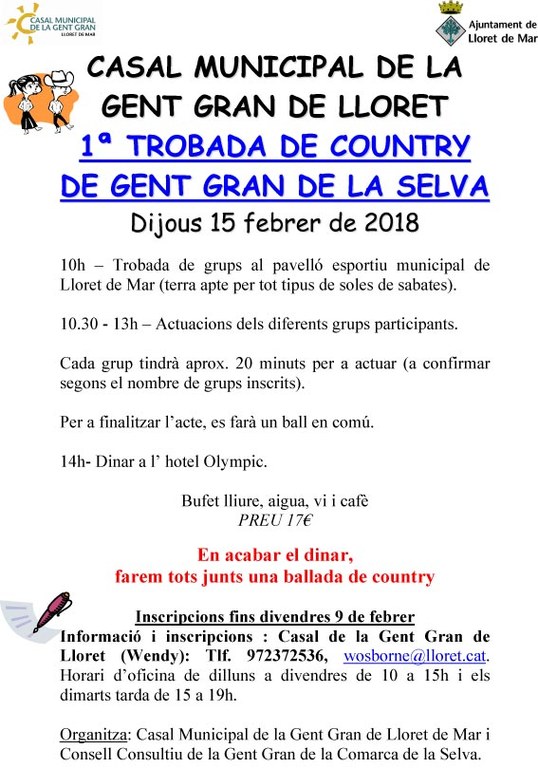 1a Trobada de Country de Gent Gran de la Selva