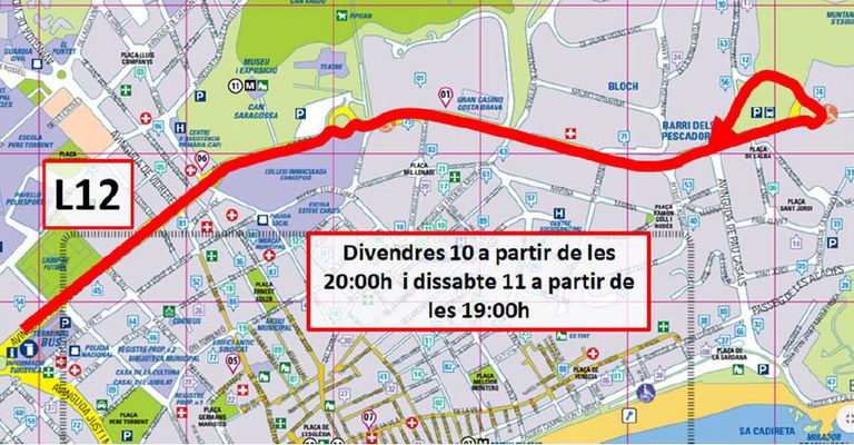 Afectacions al transport urbà per l'esdeveniment de fórmula weekend